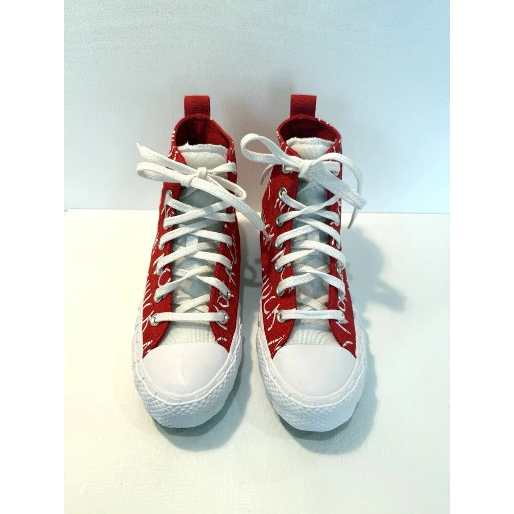 Converse UNT1TL3D High Not A Chuck Boys Size 4.5Y Red Athletic Shoes Sneakers